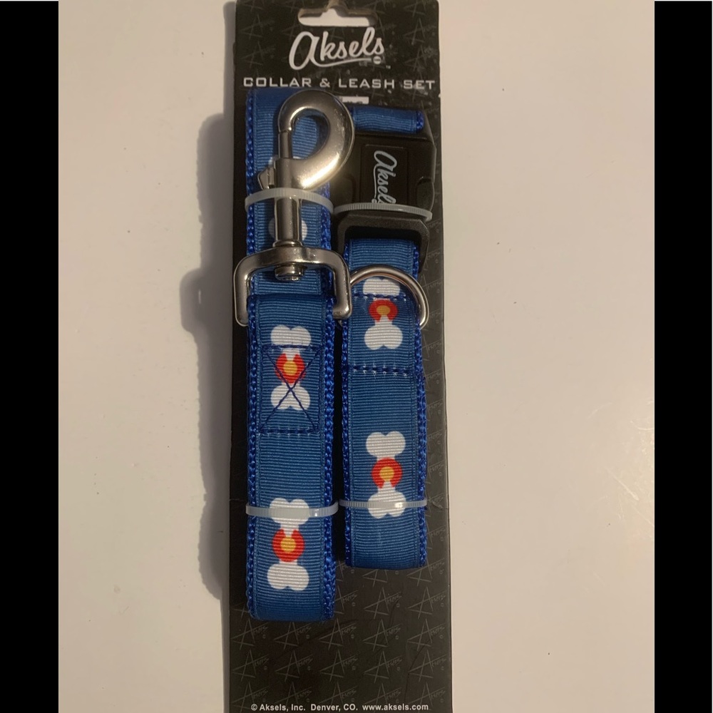 NEW Aksels Dog Collar and Leash Set Sz L